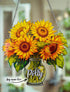 Everlasting Sunflowers in Vase Personalised